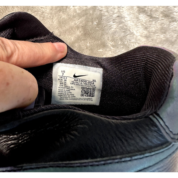 Nike Air Force 1 Sage Low LX Black Oil Shoes Sneakers Womens Size 7 AR5409-004 - Picture 6 of 8